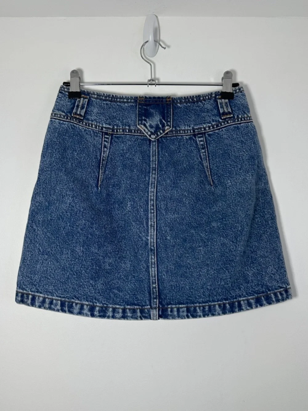 Abercrombie & Fitch Y2K Blue Denim Mini Skirt Natural Rise Size 27/4 Summer